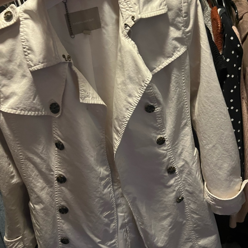 Not bright white color trench
